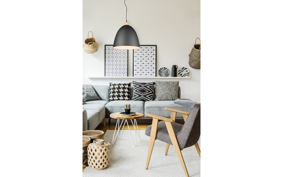 HLW LED Stijlvolle LED Hanglamp Trion Jaguar - Mat Zwart, 60W LED, E27 Fitting