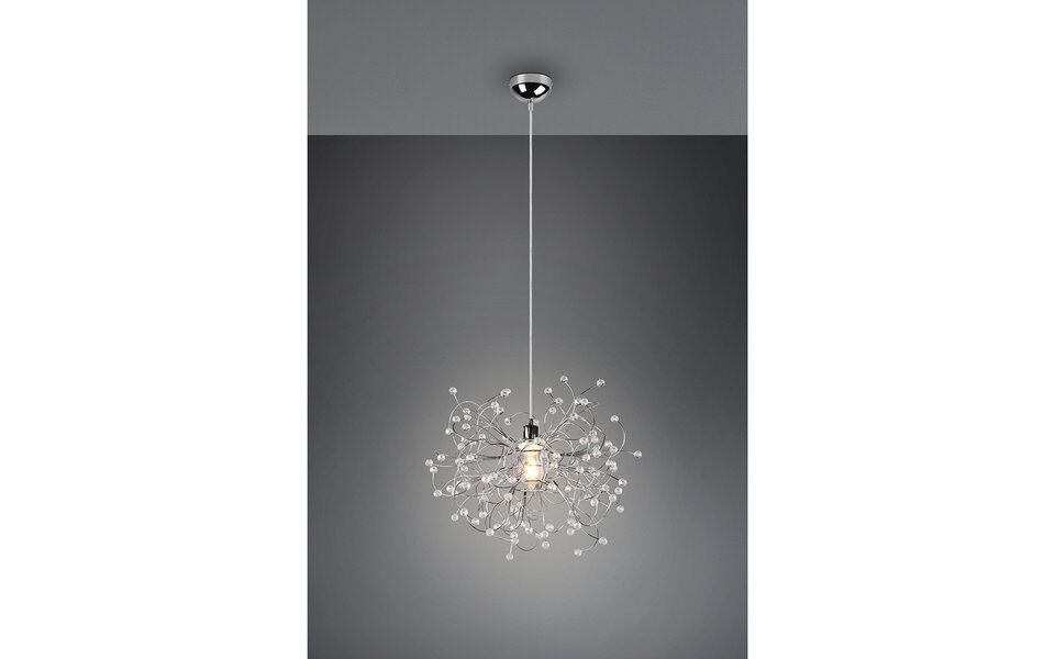 HLW LED LED Pendant Lamp Trion Guston - Matte Chrome, Aluminum, E27 Fitting, Adjustable