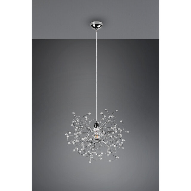 HLW LED LED Pendant Lamp Trion Guston - Matte Chrome, Aluminum, E27 Fitting, Adjustable