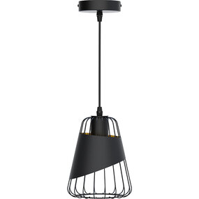 Klassieke Zwarte LED Hanglamp - Retro Aigi Pendin E27 Klassieke Zwarte LED Hanglamp - Retro Aigi Pendin E27