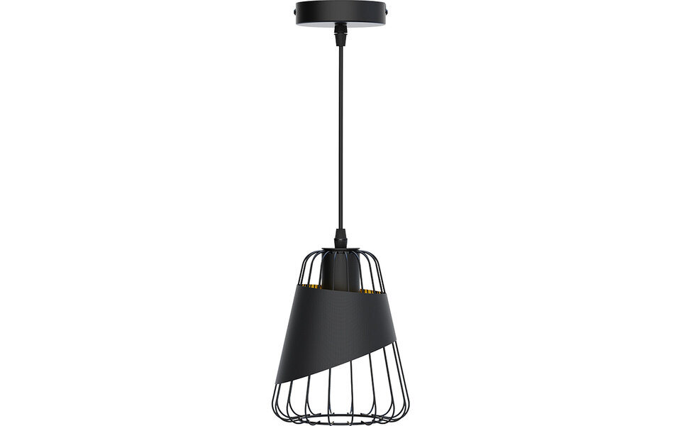 HLW LED Classic LED Pendant Lamp Aigi Pendin - Black LED Lamp with E27 Fitting & Aluminum Frame
