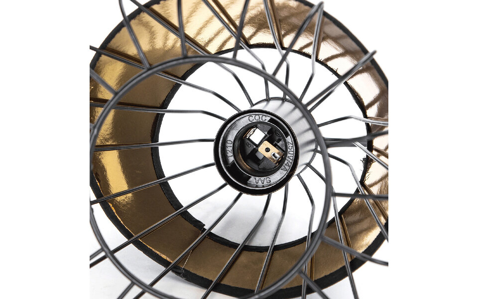 HLW LED Klassieke LED Hanglamp Aigi Pendin - Zwarte LED Lamp met E27 Fitting & Aluminium Frame