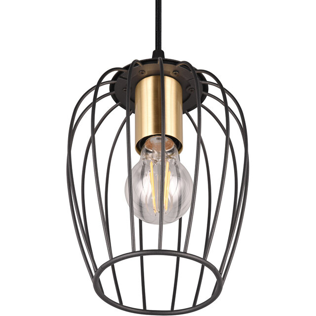 HLW LED Black Metal LED Pendant Lamp - Stylish LED Lamp with E27 Fitting