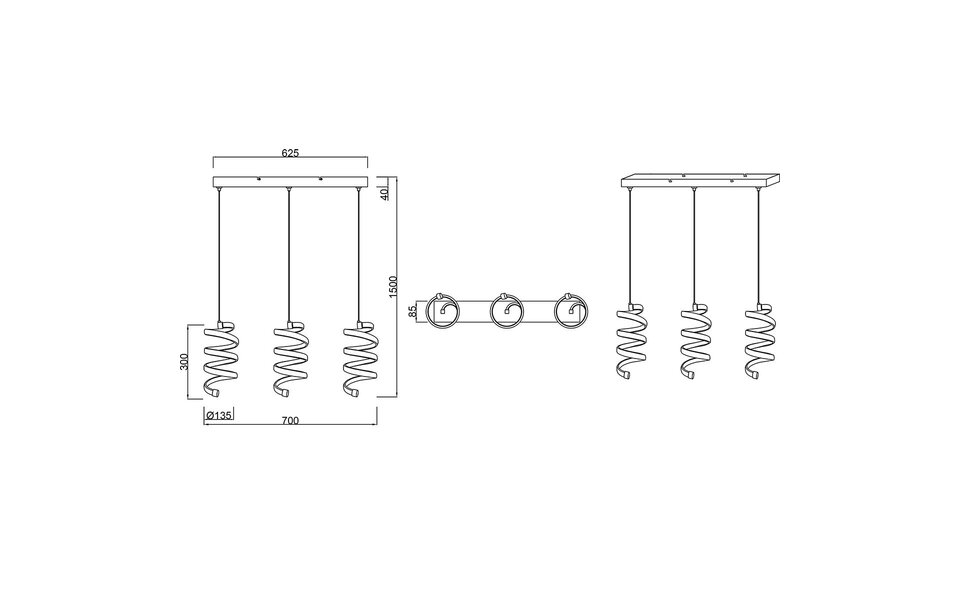 HLW LED Elegant Metal LED Pendant Lamp 8W - White LED Pendant Lamp Neutral White 4000K