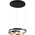 Metalen Dimbare LED Hanglamp 68W - Zwart, Wit & Goud - Warm Wit 3000K