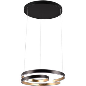 Dimbare LED Hanglamp 68W - Zwart, Wit & Goud - Warm Wit Dimbare LED Hanglamp 68W - Zwart, Wit & Goud - Warm Wit