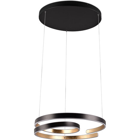 Metalen Dimbare LED Hanglamp 68W - Zwart, Wit & Goud - Warm Wit 3000K Metalen Dimbare LED Hanglamp 68W - Zwart, Wit & Goud - Warm Wit 3000K