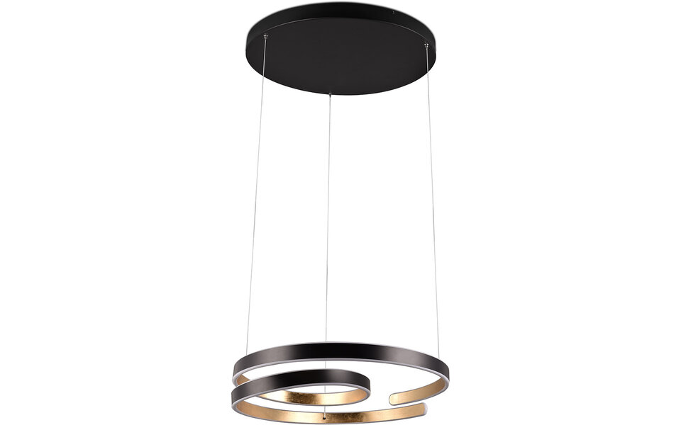 HLW LED Metalen Dimbare LED Hanglamp 68W - Zwart, Wit & Goud - Warm Wit 3000K