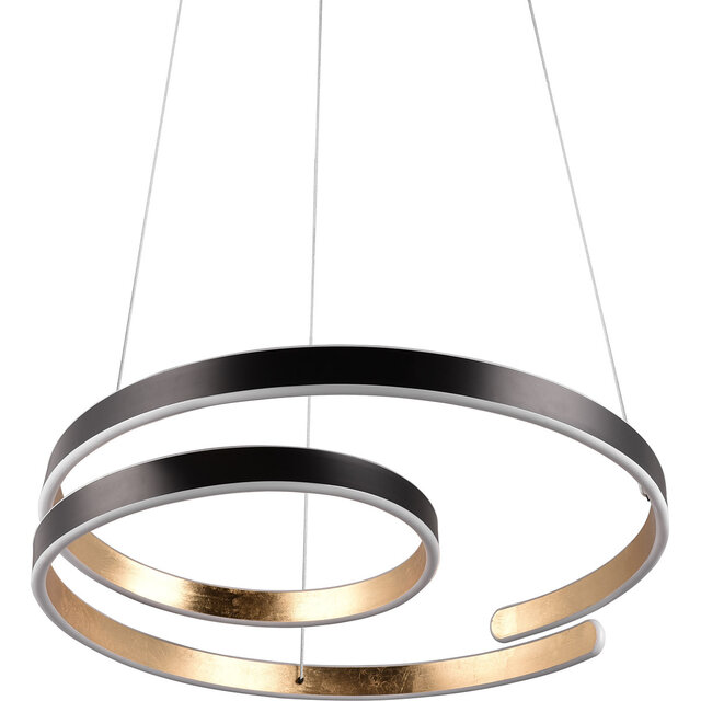 HLW LED Metalen Dimbare LED Hanglamp 68W - Zwart, Wit & Goud - Warm Wit 3000K