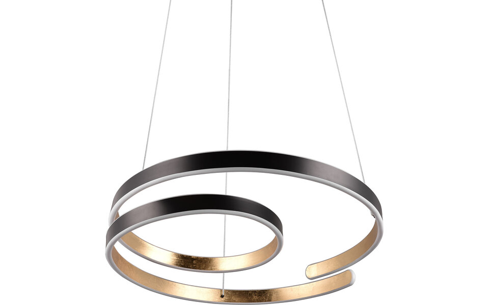 HLW LED Metalen Dimbare LED Hanglamp 68W - Zwart, Wit & Goud - Warm Wit 3000K