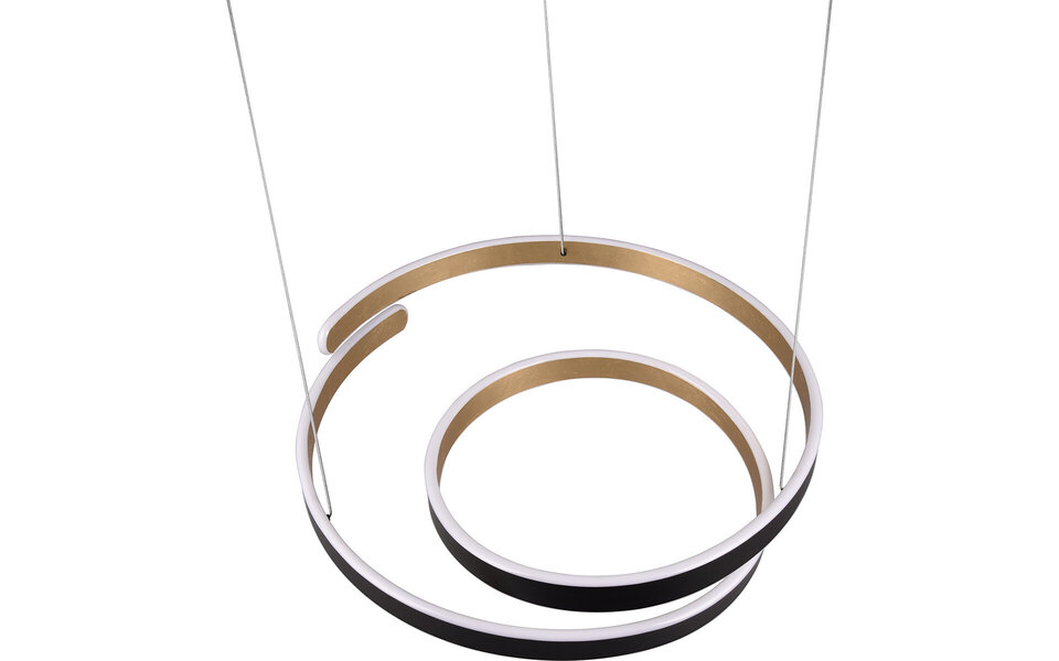 HLW LED Metalen Dimbare LED Hanglamp 68W - Zwart, Wit & Goud - Warm Wit 3000K