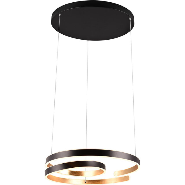 HLW LED Metalen Dimbare LED Hanglamp 68W - Zwart, Wit & Goud - Warm Wit 3000K