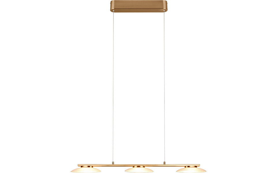 HLW LED Metal Dimmable LED Pendant Lamp 3-light - 9W Warm White - Matte Brass