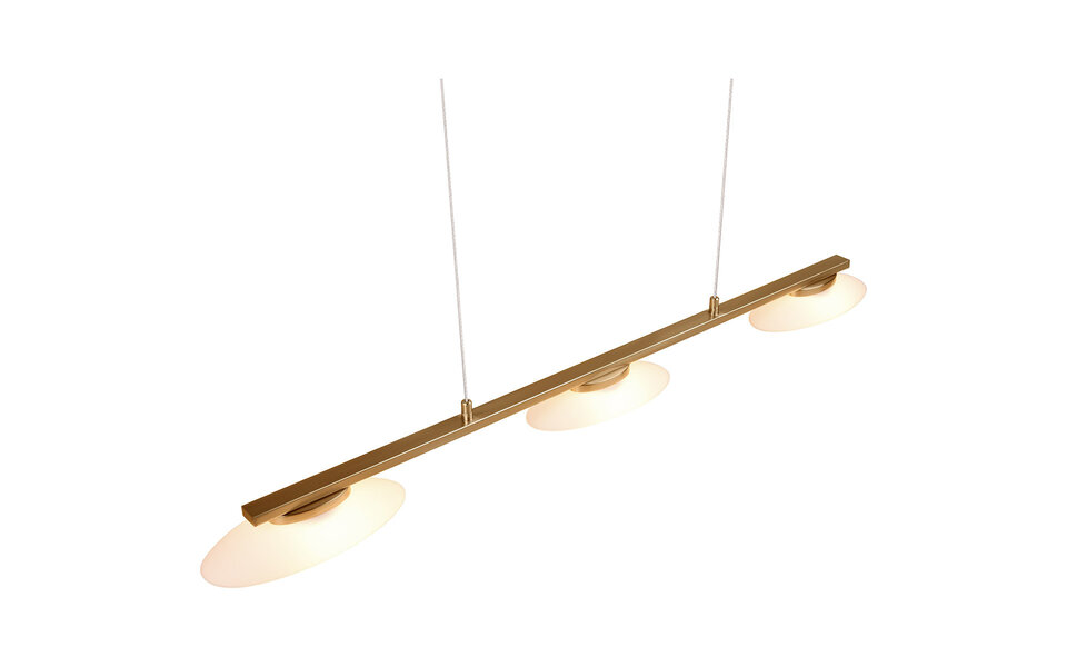 HLW LED Metal Dimmable LED Pendant Lamp 3-light - 9W Warm White - Matte Brass