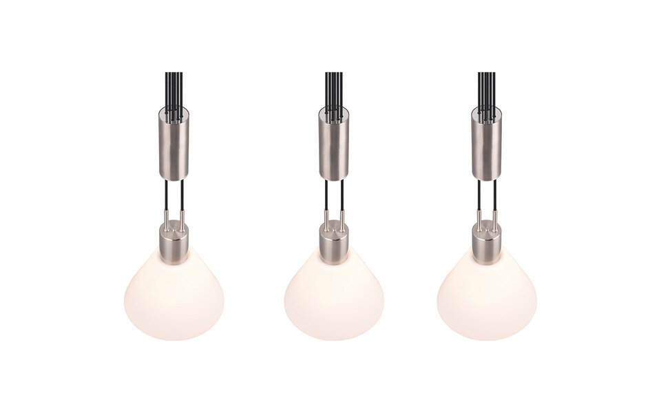 HLW LED LED Hanglamp Trion Stey - Metalen LED Hanglamp met Glas en 3 Lichtpunten