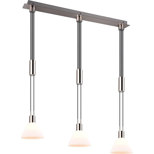 HLW LED LED Hanglamp Trion Stey - Metalen LED Hanglamp met Glas en 3 Lichtpunten HLW LED LED Hanglamp Trion Stey - Metalen LED Hanglamp met Glas en 3 Lichtpunten