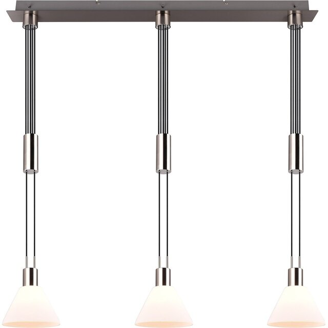 HLW LED LED Pendant Lamp Trion Stey - Metal LED Pendant Lamp with Glass and 3 Light Points