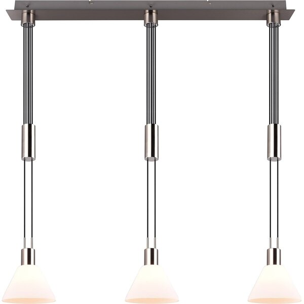 HLW LED LED Hanglamp Trion Stey - Metalen LED Hanglamp met Glas en 3 Lichtpunten HLW LED LED Hanglamp Trion Stey - Metalen LED Hanglamp met Glas en 3 Lichtpunten