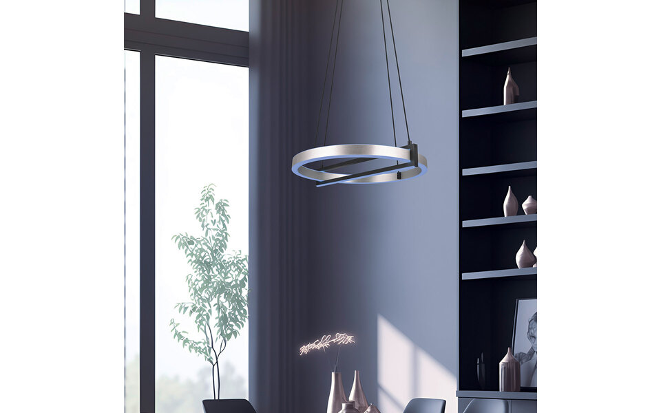 HLW LED Trion Tompie Dimmable LED Pendant Lamp 55W - Metal Round Design, Adjustable Color HLW LED Trion Tompie Dimmable LED Pendant Lamp 55W - Metal Round Design, Adjustable Color