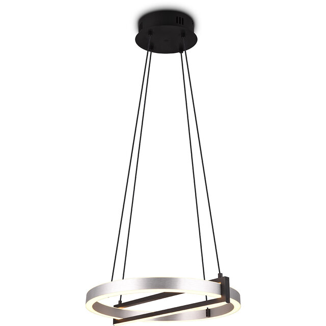 HLW LED Trion Tompie Dimbare LED Hanglamp 55W - Metalen Rond Design, Aanpasbare Kleur
