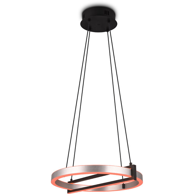 HLW LED Trion Tompie Dimbare LED Hanglamp 55W - Metalen Rond Design, Aanpasbare Kleur
