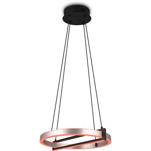 HLW LED Trion Tompie Dimbare LED Hanglamp 55W - Metalen Rond Design, Aanpasbare Kleur HLW LED Trion Tompie Dimbare LED Hanglamp 55W - Metalen Rond Design, Aanpasbare Kleur