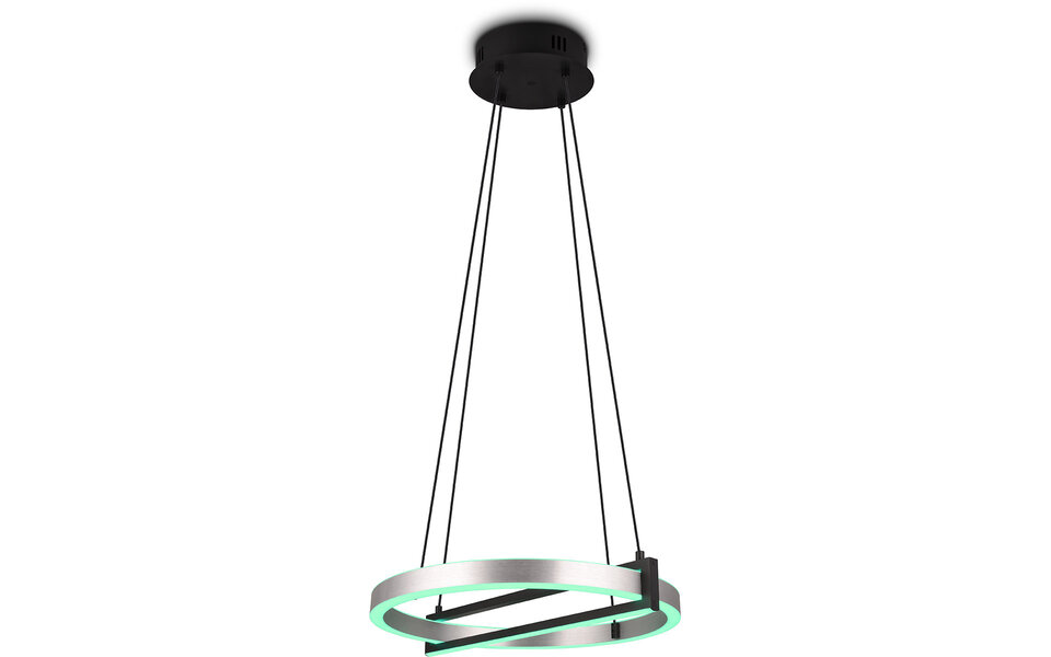 HLW LED Trion Tompie Dimbare LED Hanglamp 55W - Metalen Rond Design, Aanpasbare Kleur