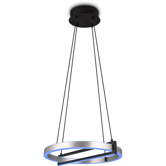 HLW LED Trion Tompie Dimbare LED Hanglamp 55W - Metalen Rond Design, Aanpasbare Kleur