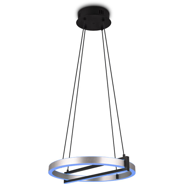 HLW LED Trion Tompie Dimbare LED Hanglamp 55W - Metalen Rond Design, Aanpasbare Kleur HLW LED Trion Tompie Dimbare LED Hanglamp 55W - Metalen Rond Design, Aanpasbare Kleur