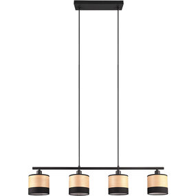 LED Hanglamp Trion Lazo - Metalen Zwarte 4-lichts E14 LED Hanglamp Trion Lazo - Metalen Zwarte 4-lichts E14