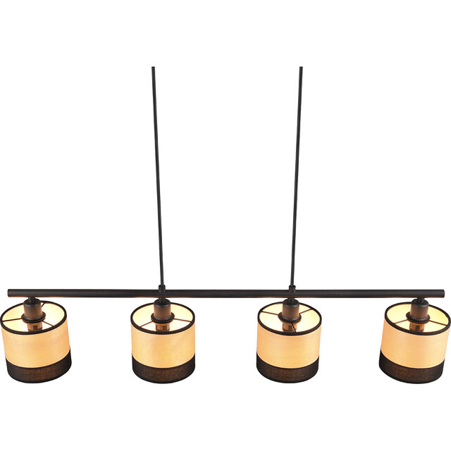 HLW LED Modern Metal Black LED Pendant Lamp Trion Lazo - 4-light E14 Adjustable