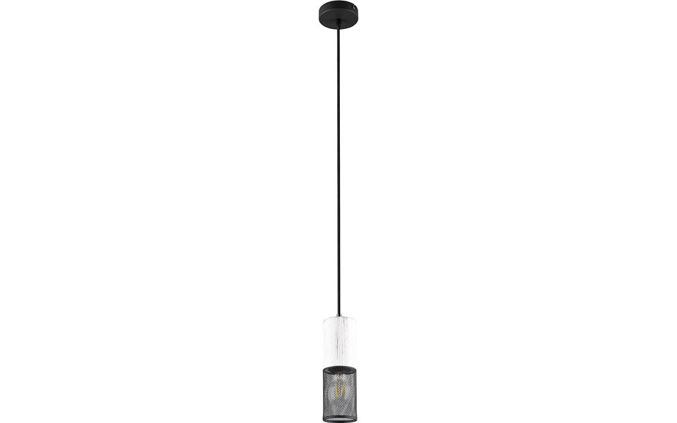 HLW LED Trion Josh Metalen LED Hanglamp - Zwart Wit, E27 Fitting, 1-Lichts LED Lamp HLW LED Trion Josh Metalen LED Hanglamp - Zwart Wit, E27 Fitting, 1-Lichts LED Lamp