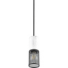 Moderne zwarte en witte metalen LED hanglamp met E27 fitting en 40W vermogen