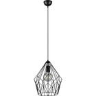 HLW LED LED Pendant Lamp - Trion Escape - Matte Black Metal 1-light E27 Socket