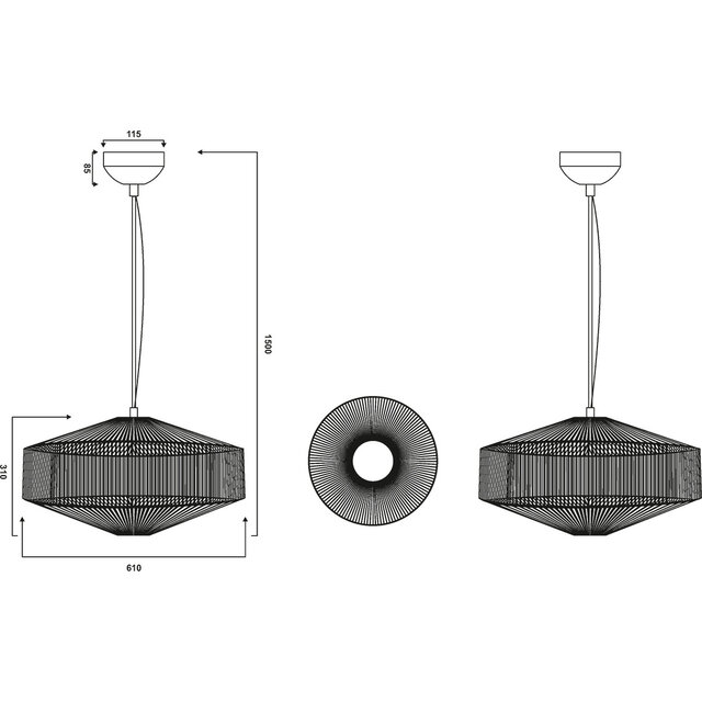 HLW LED Metalen LED Hanglamp Trion Silka - Witte LED lamp 61cm, verstelbaar & energiezuinig HLW LED Metalen LED Hanglamp Trion Silka - Witte LED lamp 61cm, verstelbaar & energiezuinig