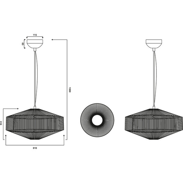 HLW LED Metalen LED Hanglamp Trion Silka - Witte LED lamp 61cm, verstelbaar & energiezuinig HLW LED Metalen LED Hanglamp Trion Silka - Witte LED lamp 61cm, verstelbaar & energiezuinig