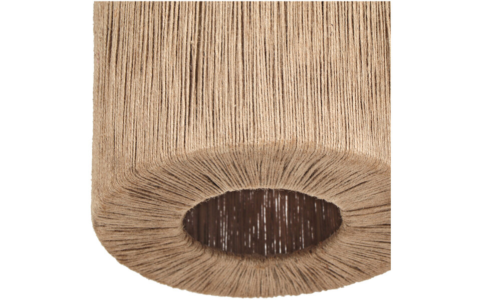 HLW LED LED Pendant Lamp Trion Alisa - 4-light Rectangular LED lamp with jute lampshades