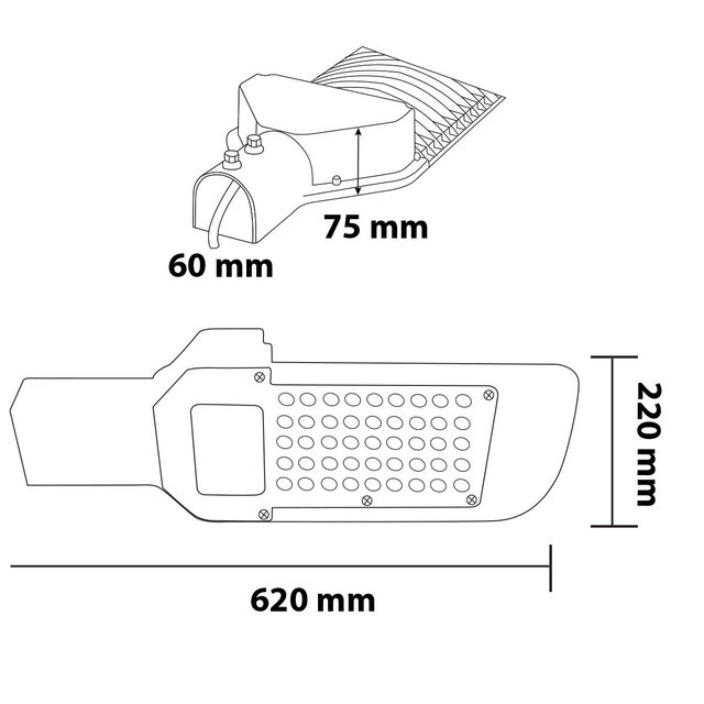 HLW LED Waterproof 100W Aluminum LED Street Light in Matte Black - Bright Cool White HLW LED Waterproof 100W Aluminum LED Street Light in Matte Black - Bright Cool White