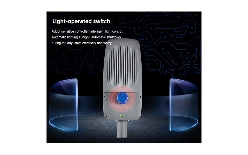 HLW LED Waterproof LED Street Light with Sensor - Rinzu Strion 100W, 16000 Lumens Neutral White