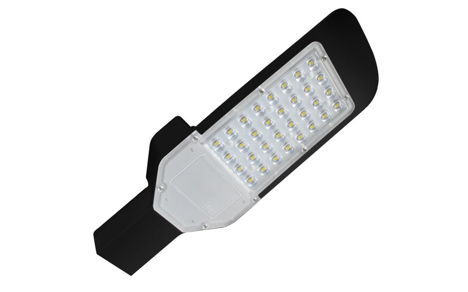 HLW LED Orny 30W Waterdichte LED Straatlamp - Aluminium, Mat Zwart, Helder 6400K