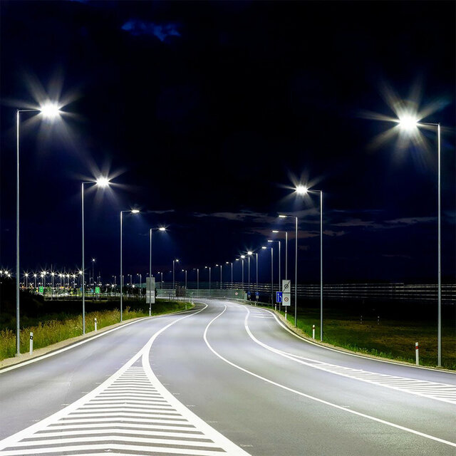 HLW LED Waterdichte Slimme 100W LED Straatlamp - Aluminium, Mat Grijs, Natuurlijk Wit 4000K