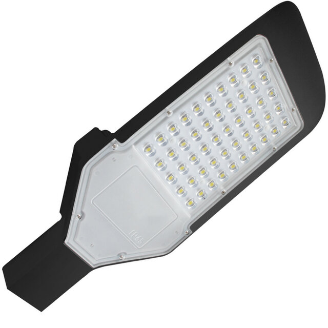 50W LED Straatlamp - Waterdichte Aluminium Zwarte LED Lamp Buitenverlichting