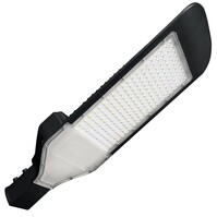 200W LED Street Light - Waterproof, Matte Black & Aluminum