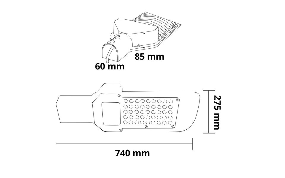 HLW LED Waterproof 200W LED Street Light - Aluminum, Matte Black & White Light HLW LED Waterproof 200W LED Street Light - Aluminum, Matte Black & White Light