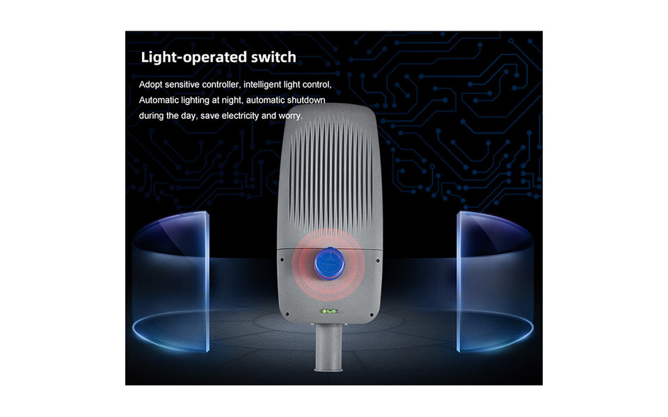 HLW LED Waterdichte LED Straatlamp met Sensor | 200 Watt Neutraal Wit Licht, IP66 HLW LED Waterdichte LED Straatlamp met Sensor | 200 Watt Neutraal Wit Licht, IP66