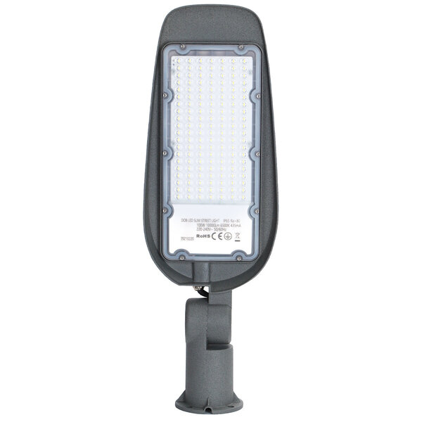 HLW LED Waterdichte 100W Aluminium LED Straatlamp - Mat Grijs, Daglicht Wit 6500K