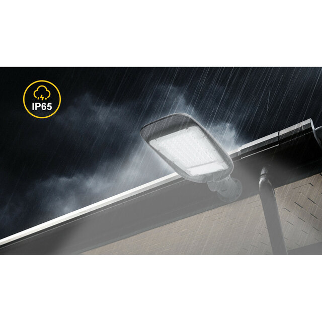 HLW LED Matte Gray 200W Aluminum LED Street Light - Waterproof IP65, Daylight White 6500K HLW LED Matte Gray 200W Aluminum LED Street Light - Waterproof IP65, Daylight White 6500K