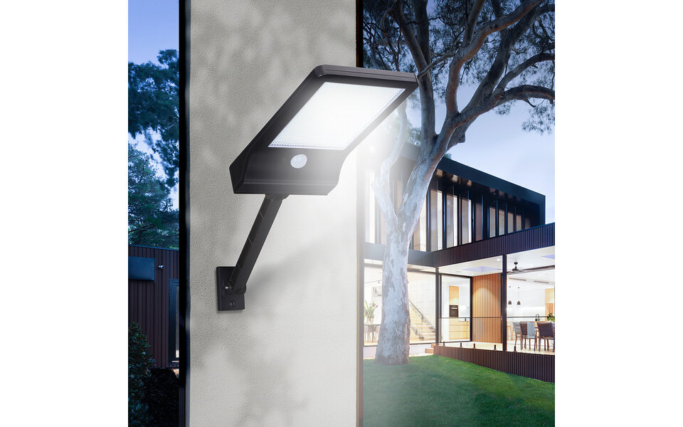 HLW LED Plastic LED Street Light Solar 3W - Waterproof IP65, Black & White Options, Daylight White