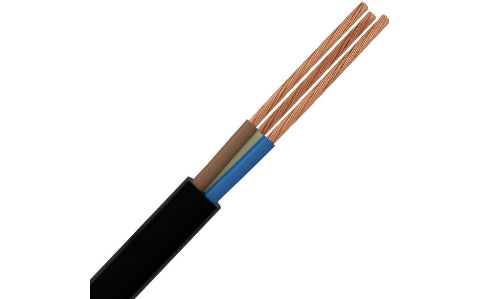 HLW LED VMVL H05VV-F 3-core power cable 20 m 1.5 mm² black