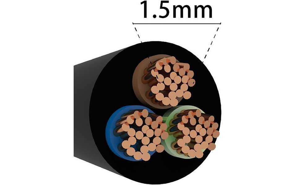 HLW LED VMVL H05VV-F 3-aderige stroomkabel 20m 1,5mm² zwart HLW LED VMVL H05VV-F 3-aderige stroomkabel 20m 1,5mm² zwart